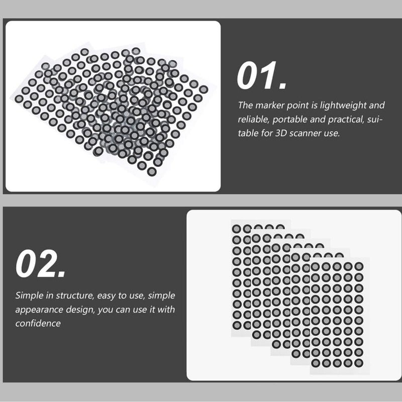 PargaDeco 3D Scanning dots,Scanning Markers,Tracking dots for 3D Scanning,High Reflective 3D Scanner dots,Diffuse Reflection Markers Easily Compatible with Einscan Creality Revopoint 3D Scanner (550) - Image 5